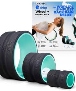 Chirp Wheel Foam Roller 3-Pack Mint – Targeted Back Pain Relief, Deep Tissue & Trigger Point Massage, High-Density Roller for Physical Therapy