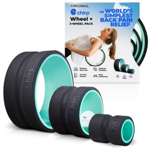 Chirp Wheel Foam Roller 3-Pack Mint – Targeted Back Pain Relief, Deep Tissue & Trigger Point Massage, High-Density Roller for Physical Therapy