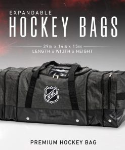 Alternative view of Franklin Sports NHL Hockey Equipment Bag – Large Heavy-Duty Expandable Carry Duffle for Gear & Pads, Premium Construction, NHL Official