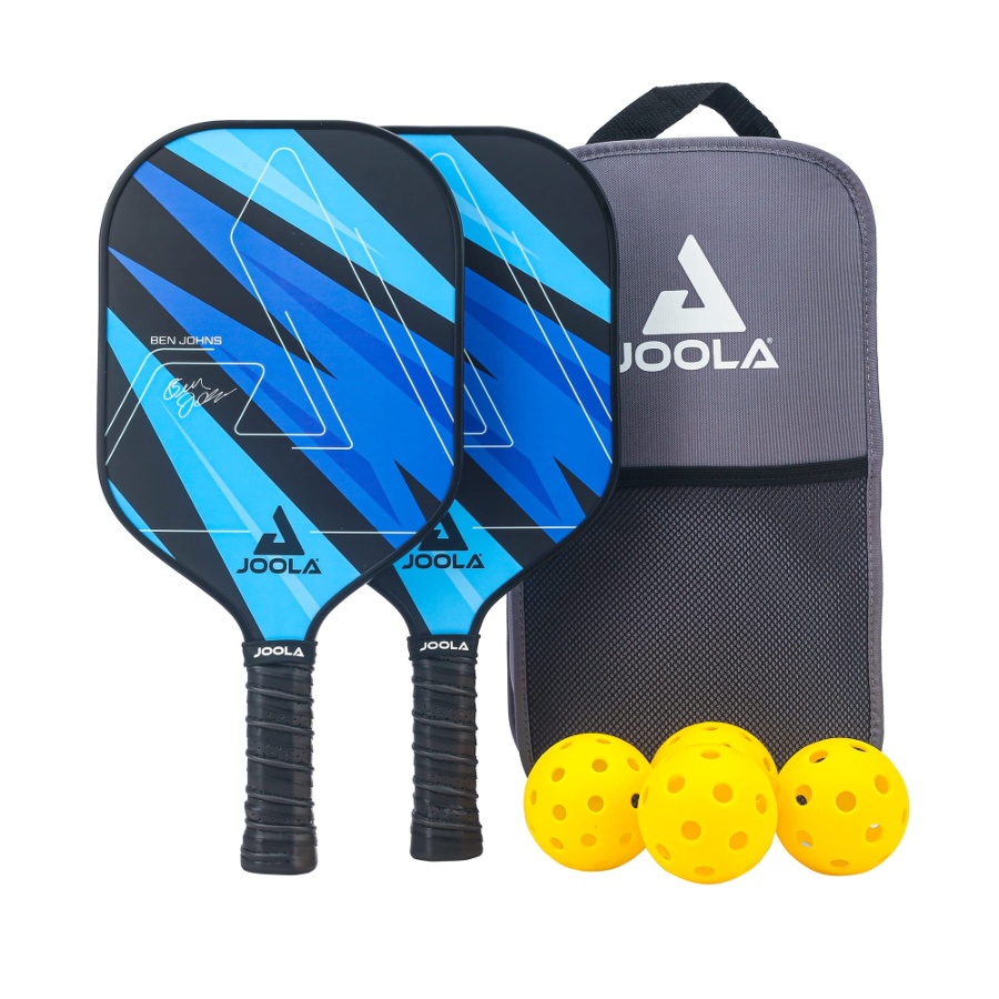 JOOLA Ben Johns Blue Lightning Pickleball Paddle Set (2)